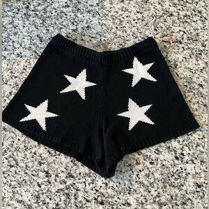 Black Star Patterned Women's Shorts